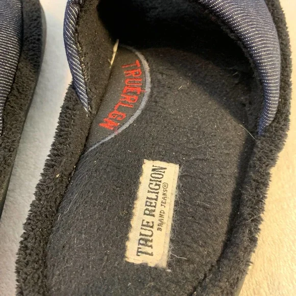 Mens True Religion slippers slides size 7-8 - Picture 3 of 11
